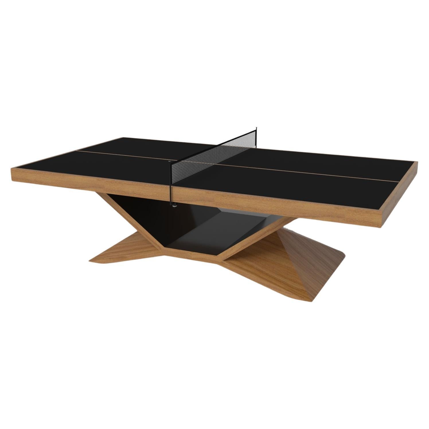 Elevate Customs Kors Tennis Table / Solid Teak Wood in 9' - Made in USA For Sale