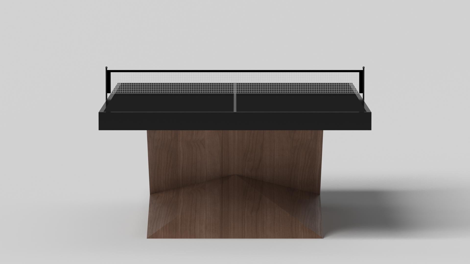 Modern Elevate Customs Kors Tennis Table / Solid Walnut Wood in 9' - Made in USA For Sale