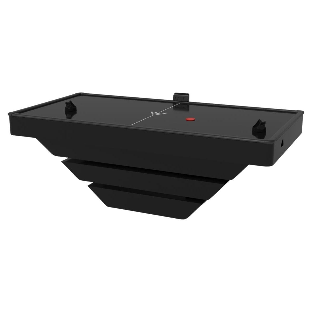 Elevate Customs Louve Air Hockey Tables / Solid Pantone Black in 7' -Made in USA