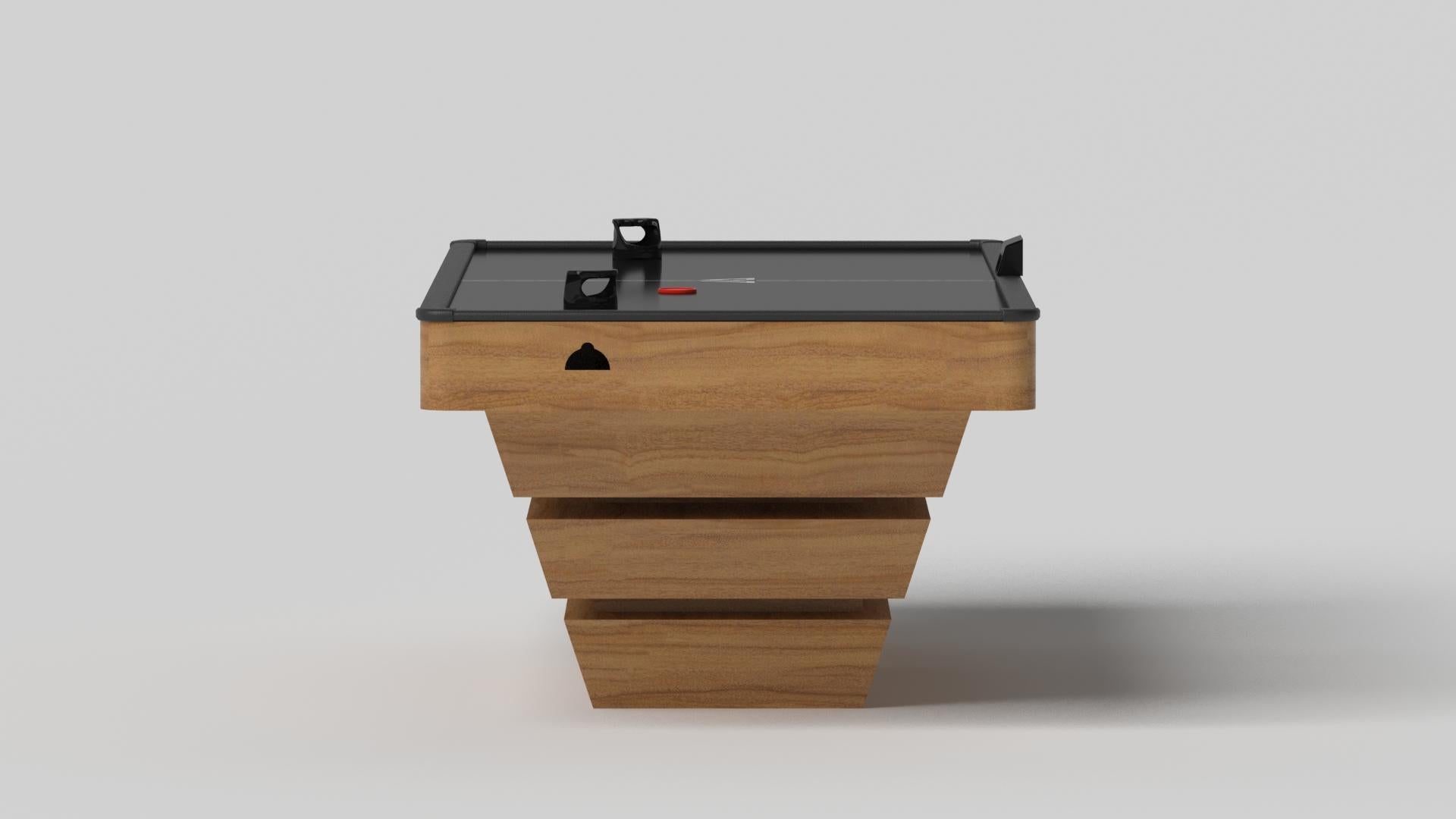 Moderne Elevate Customs Louve  Tables de Air Hockey / Solid Teak Wood in 7' - Made in USA en vente