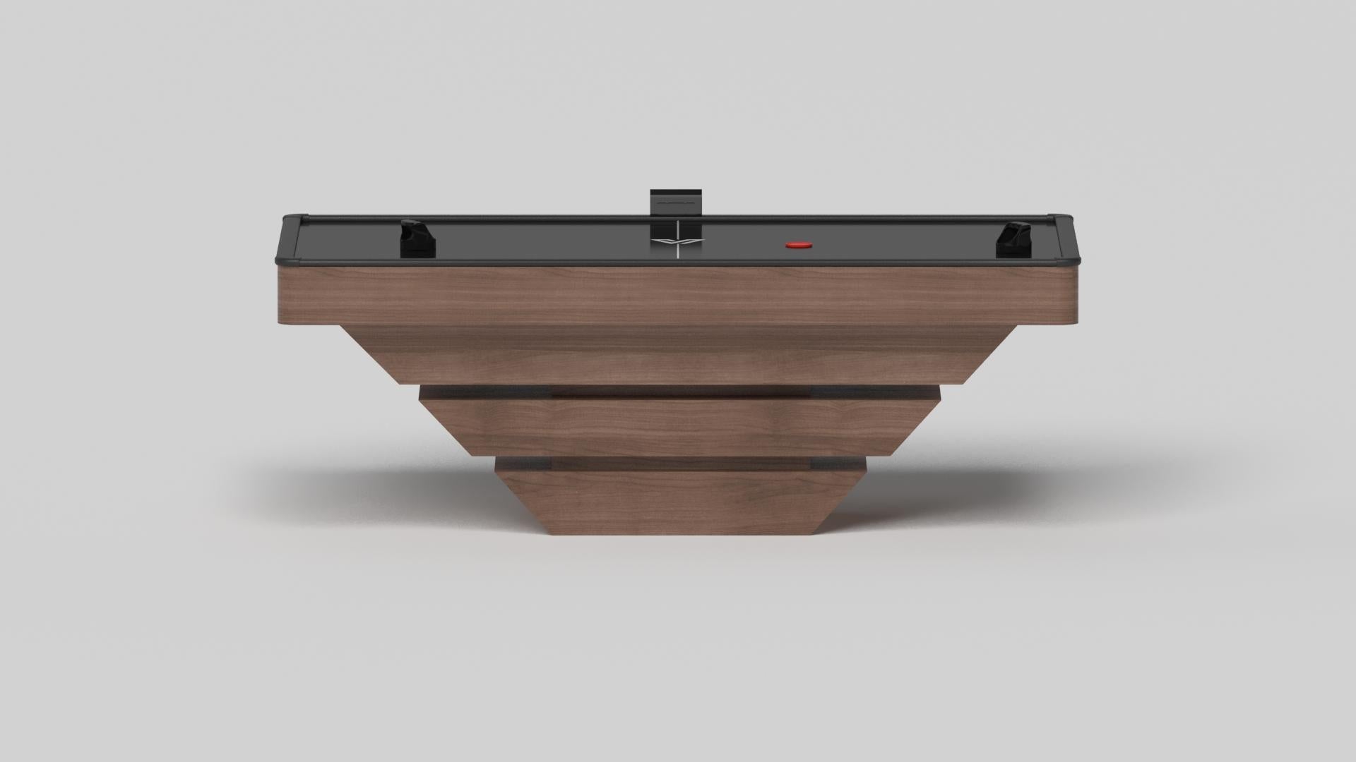 American Elevate Customs Louve  Air Hockey Tables / Solid Walnut Wood in 7' - Made in USA For Sale
