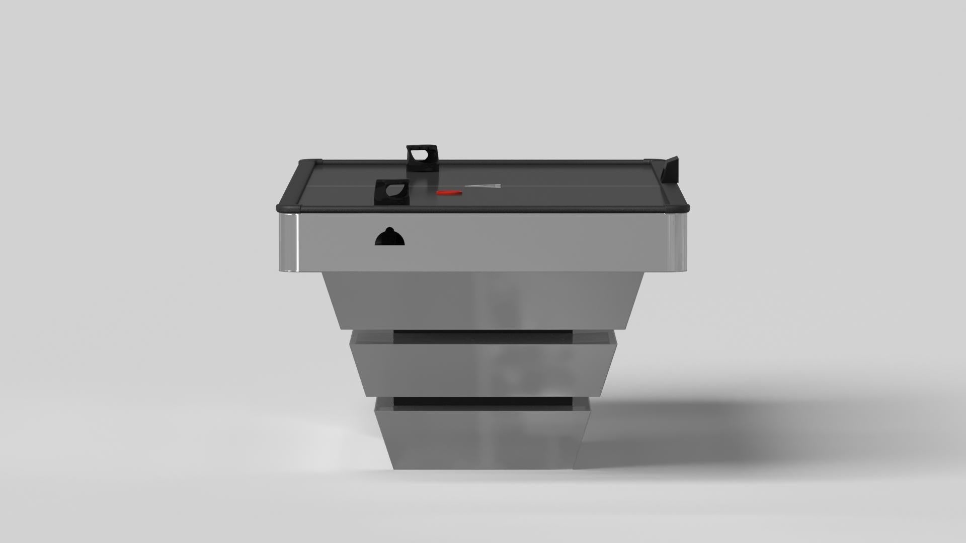 Moderno Elevate Customs Louve Air Hockey Tables/Metallo in acciaio inossidabile in 7' - Made in USA in vendita