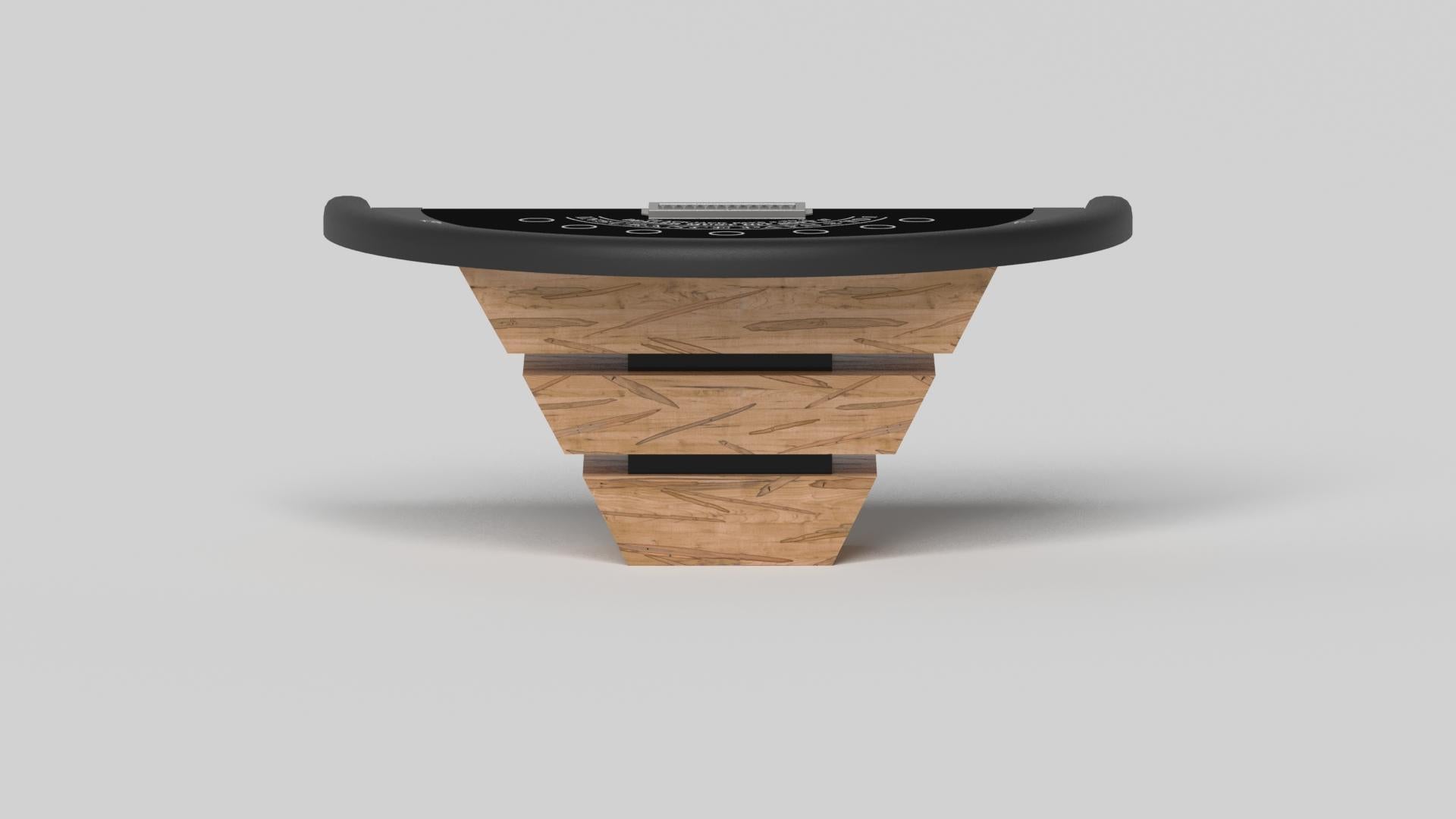 American Elevate Customs Louve Black Jack Tables / Solid Curly Maple Wood in 7'4