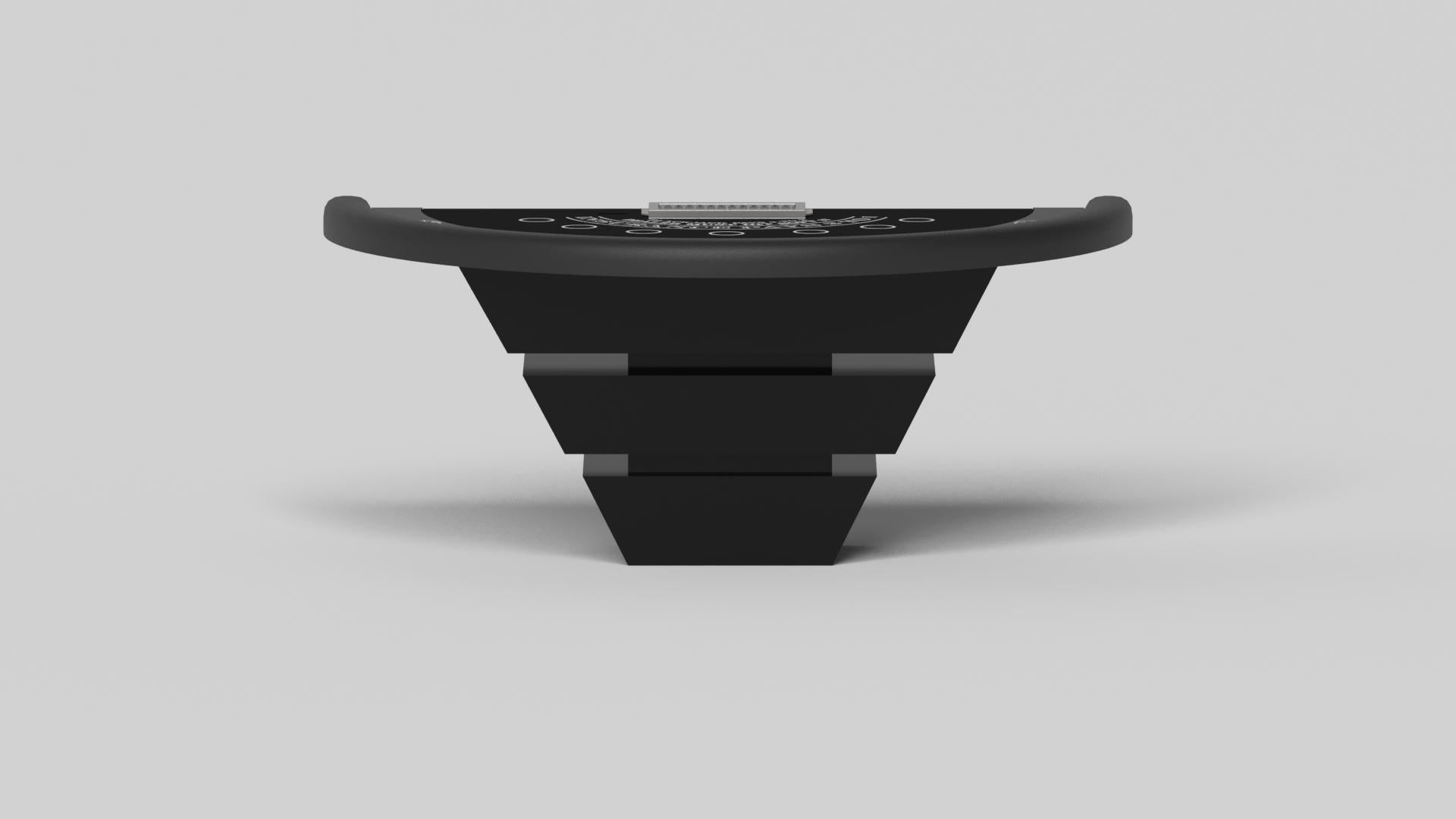 Américain Elevate Customs Louve Black Jack Tables /Solid Pantone Black Color in 7'4
