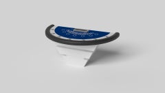 Elevate Customs Louve Black Jack Tables /Solid Pantone White Color in 7'4" - USA