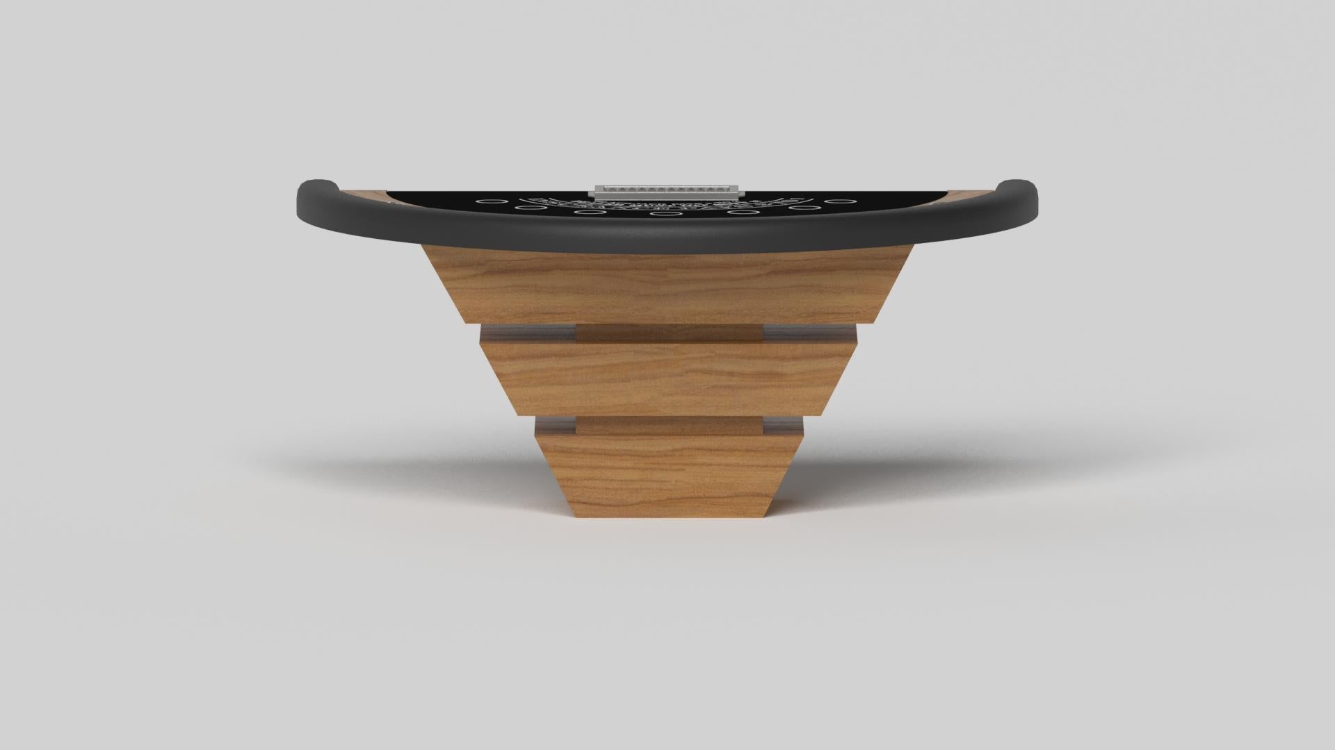 American Elevate Customs Louve Black Jack Tables / Solid Teak Wood in 7'4