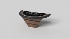 Elevate Customs Louve Black Jack Tables /Solid Walnut Wood in 7'4" - Made in USA