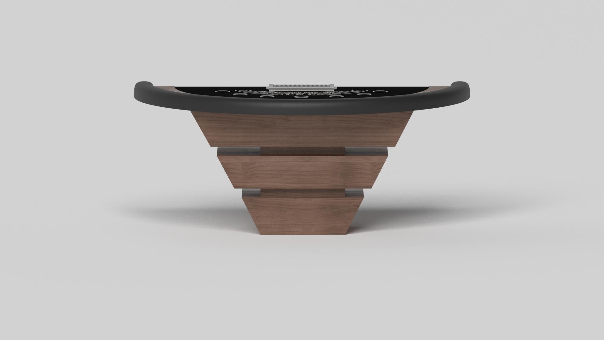 American Elevate Customs Louve Black Jack Tables /Solid Walnut Wood in 7'4