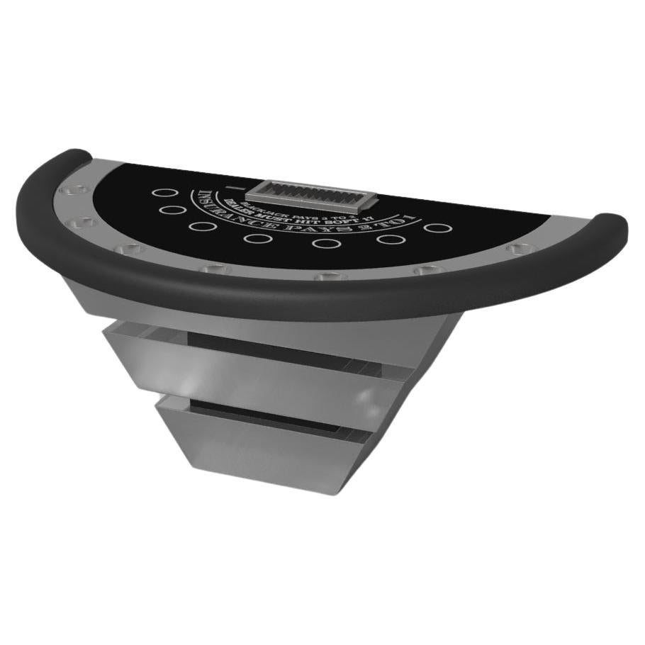 Elevate Customs Louve Black Jack Tables/Lamiera d'acciaio inossidabile in 7'4" - USA