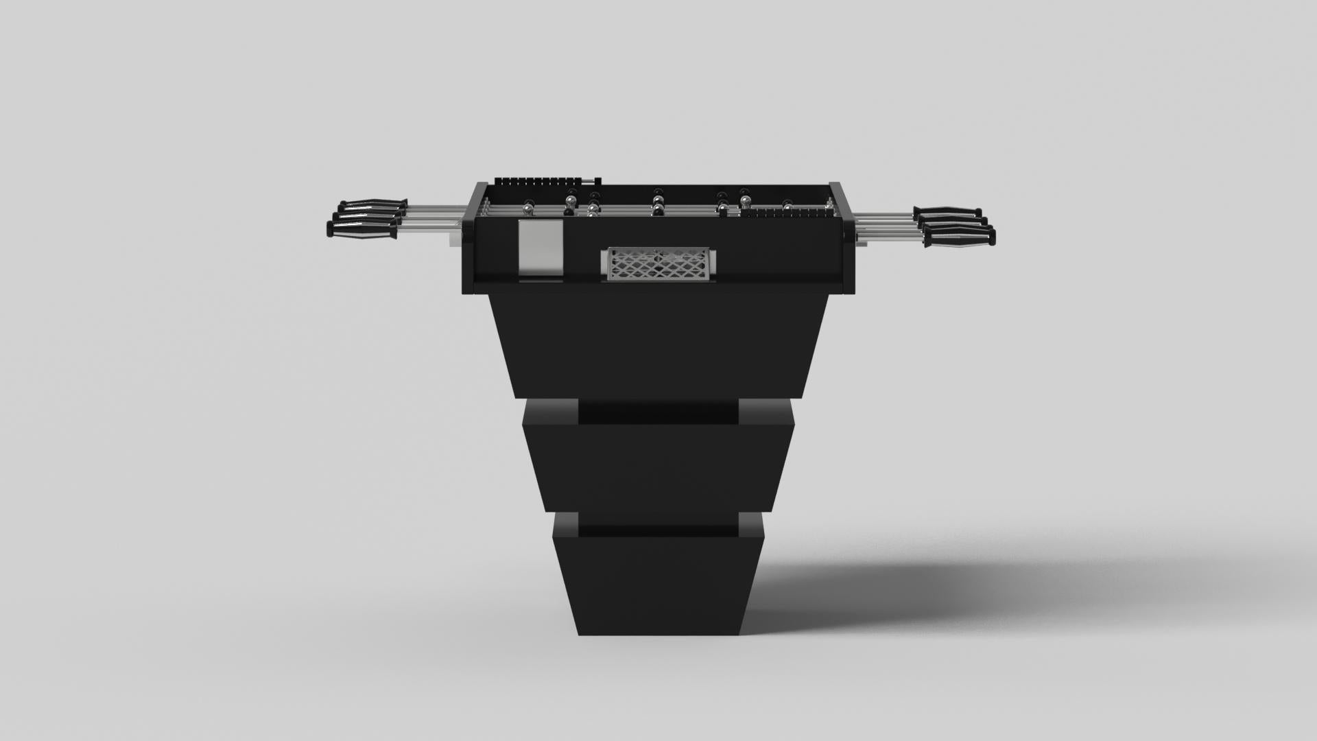 Modern Elevate Customs Louve Foosball Table/Solid Pantone Black Color in 5'-Made in USA For Sale