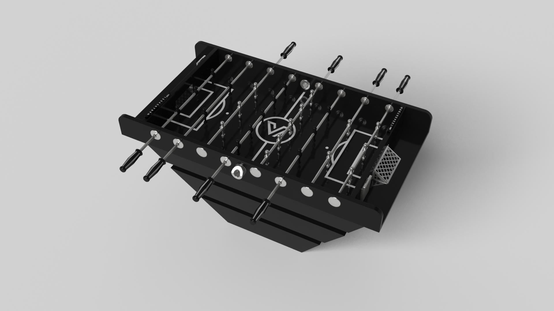 American Elevate Customs Louve Foosball Table/Solid Pantone Black Color in 5'-Made in USA For Sale