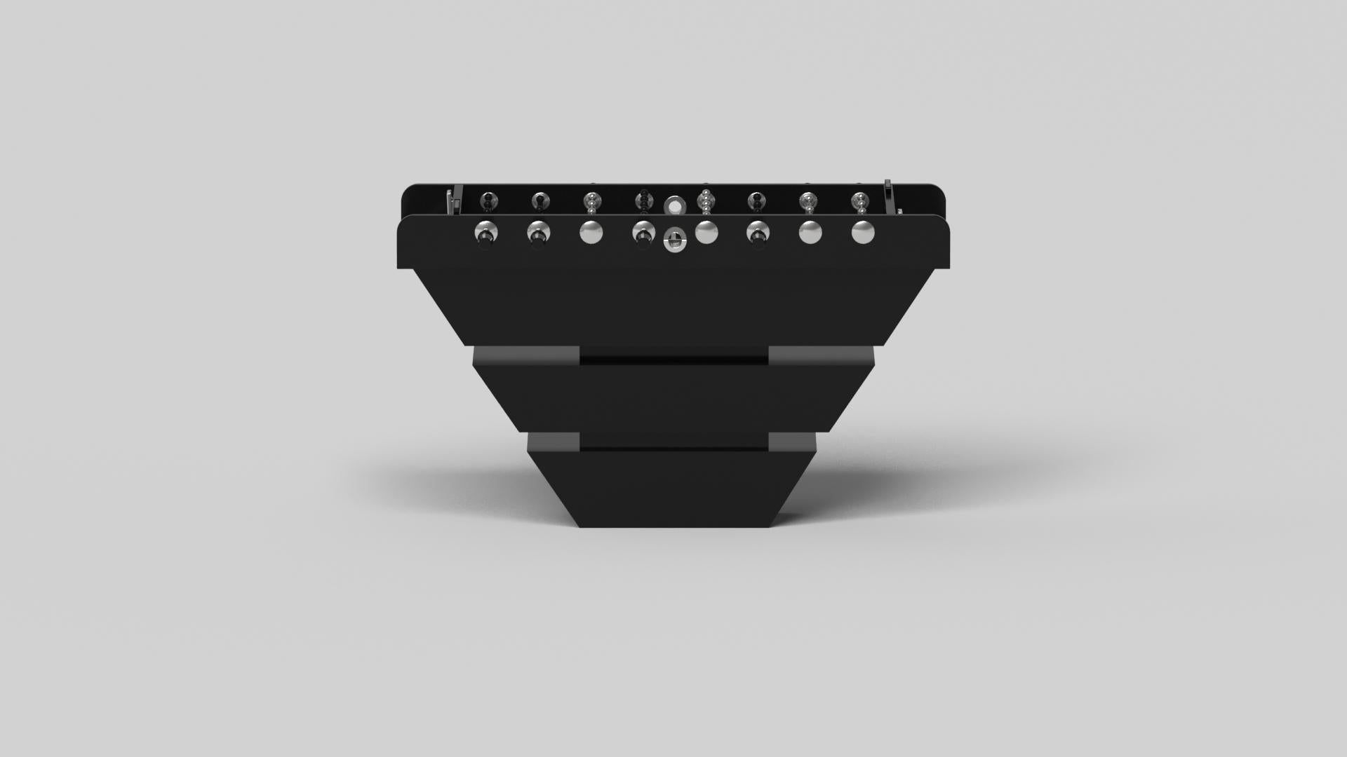 Hand-Crafted Elevate Customs Louve Foosball Table/Solid Pantone Black Color in 5'-Made in USA For Sale