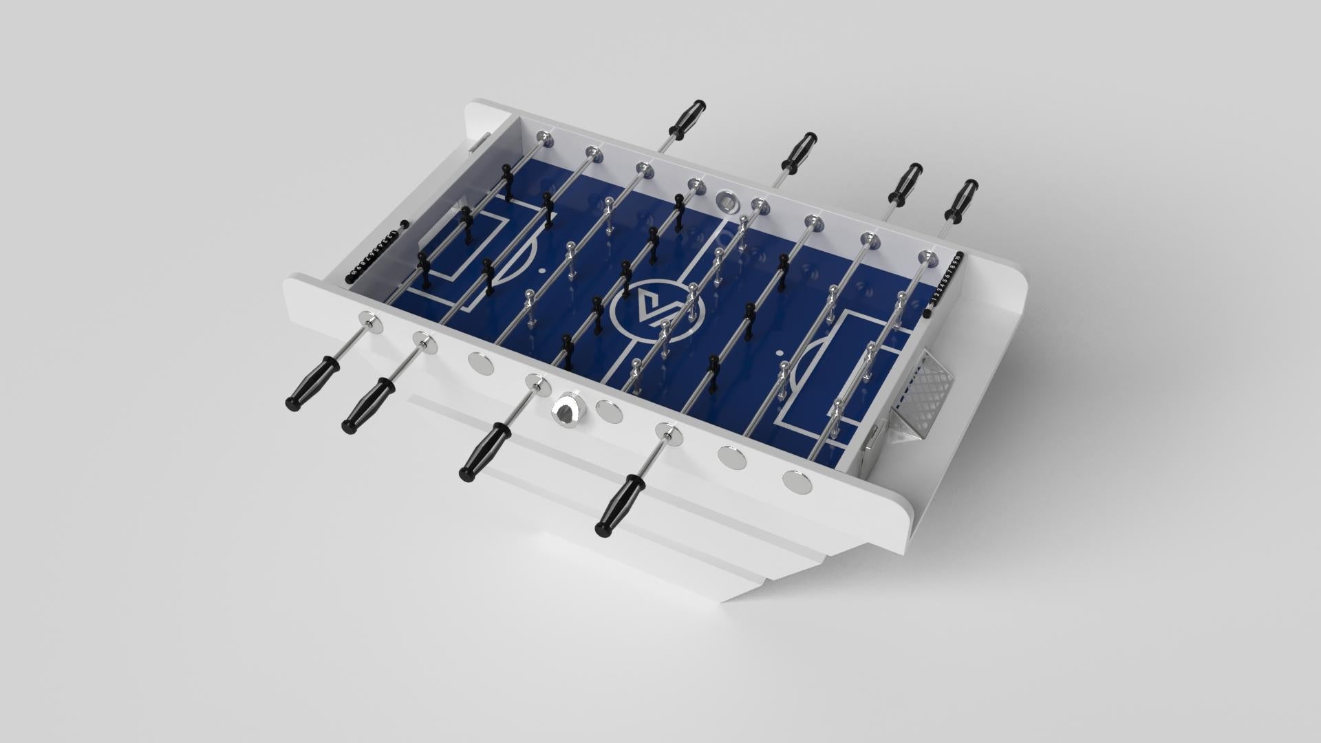 American Elevate Customs Louve Foosball Table/Solid Pantone White Color in 5'-Made in USA For Sale