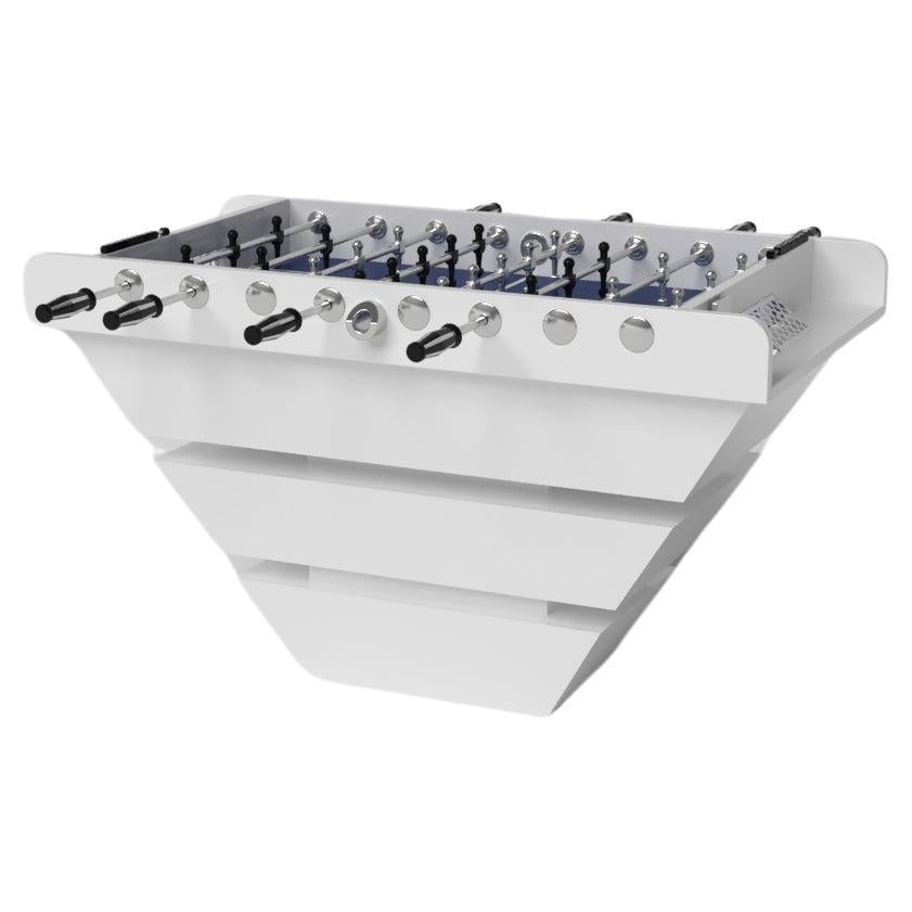 Elevate Customs Louve Foosball Table/Solid Pantone White Color in 5'-Made in USA