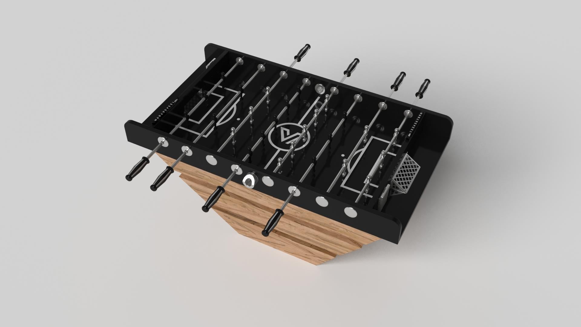 American Elevate Customs Louve Foosball Tables /Solid Curly Maple Wood in 5' -Made in USA For Sale