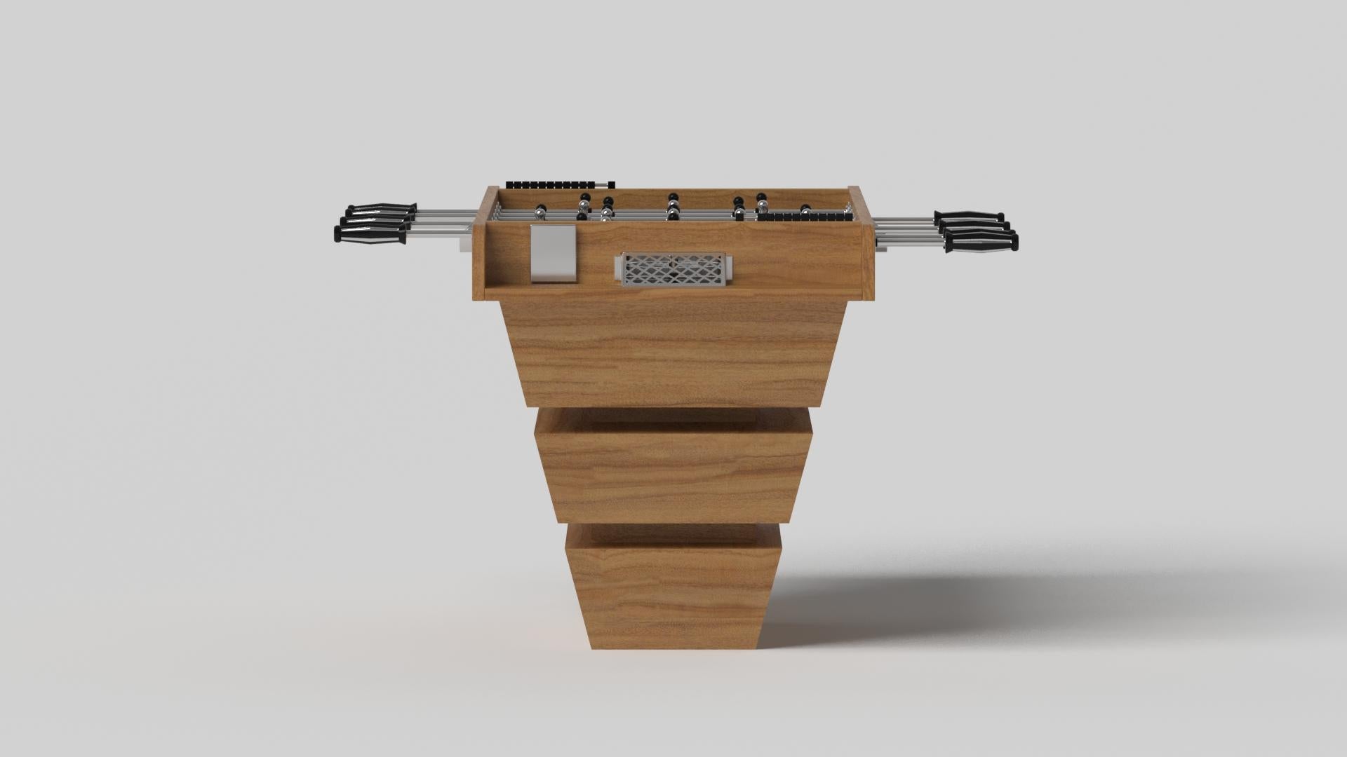 Moderne Elevate Customs Louve Foosball Tables / Bois de teck massif en 5' - Fabriqué aux États-Unis en vente