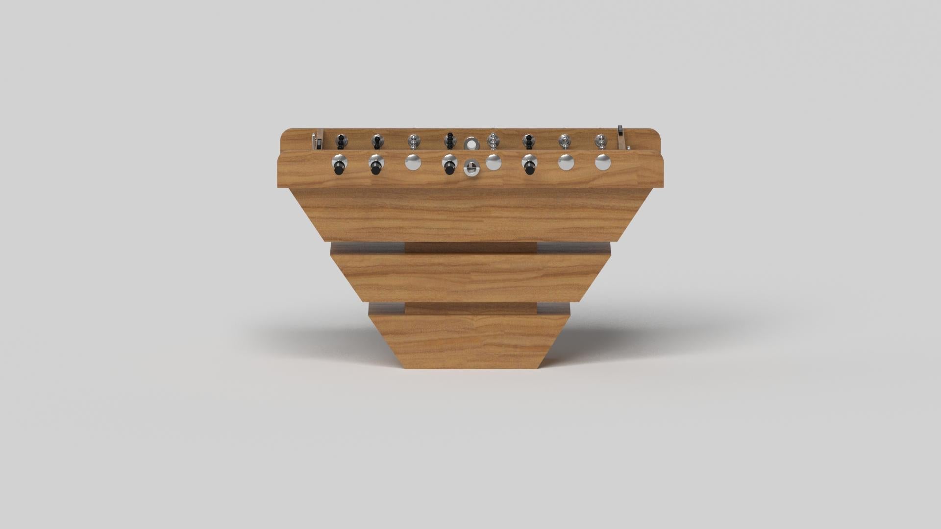 Fait main Elevate Customs Louve Foosball Tables / Bois de teck massif en 5' - Fabriqué aux États-Unis en vente
