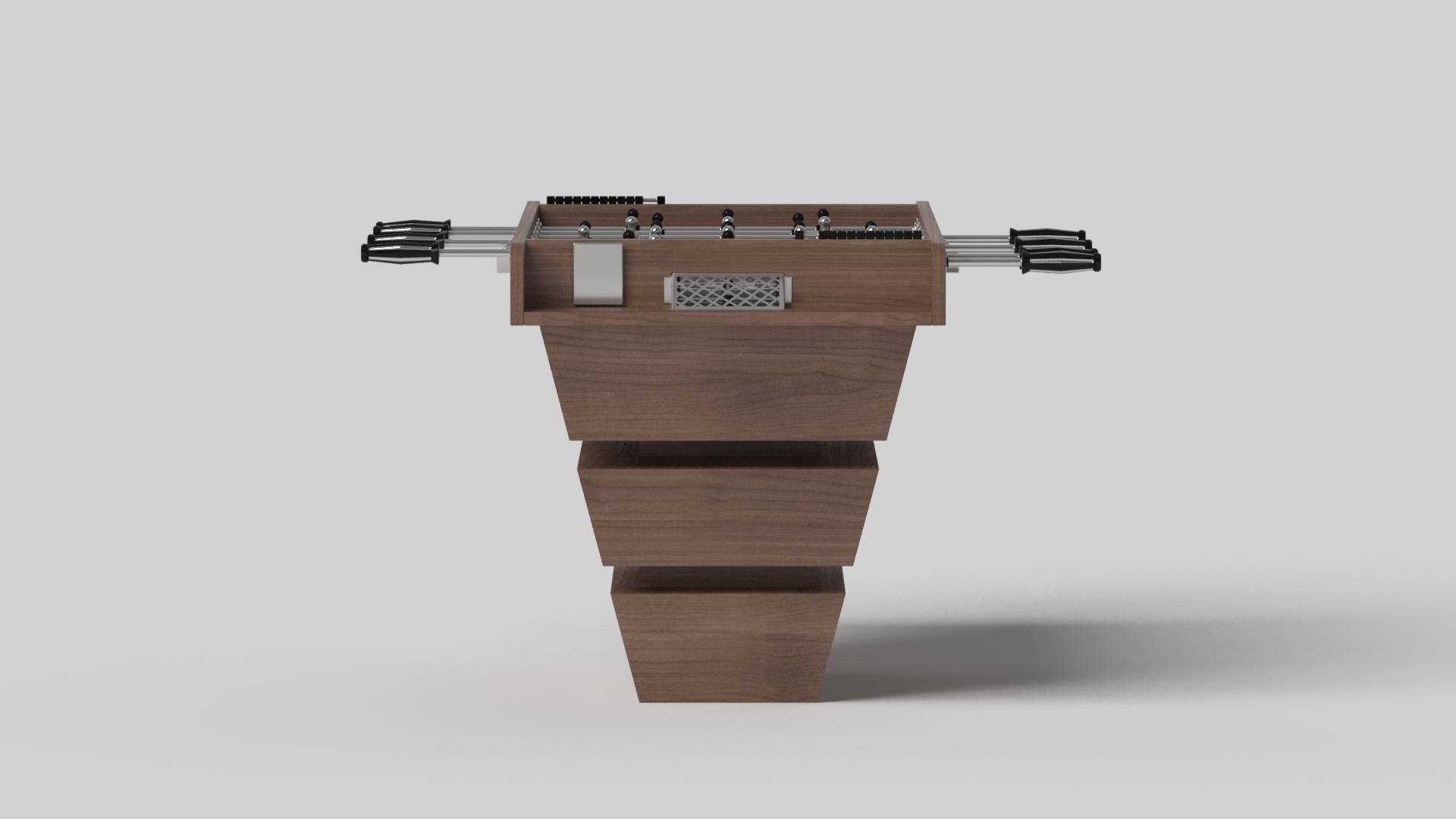Modern Elevate Customs Louve Foosball Tables / Solid Walnut Wood  in 5' - Made in USA For Sale