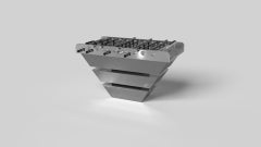 Elevate Customs Louve Foosball Tables / Stainless Steel Metal in 5' -Made in USA