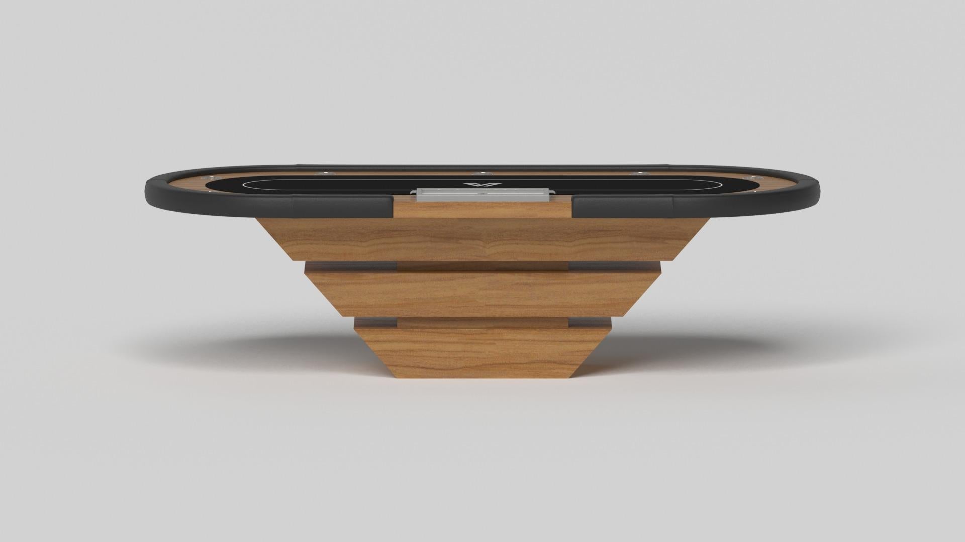 Modern Elevate Customs Louve Poker Tables / Solid Teak Wood in 8'8