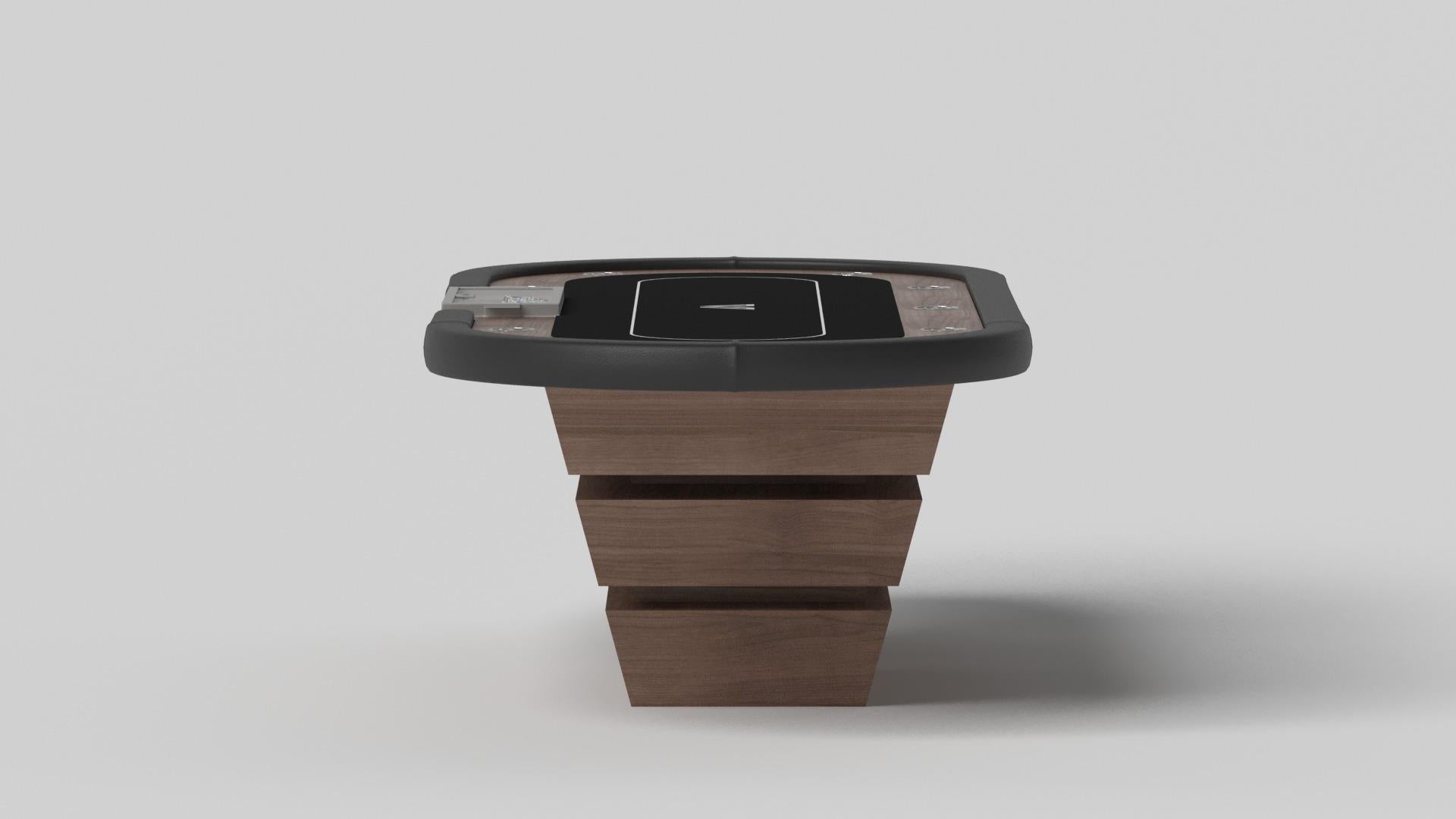 Modern Elevate Customs Louve Poker Tables / Solid Walnut Wood in 8'8