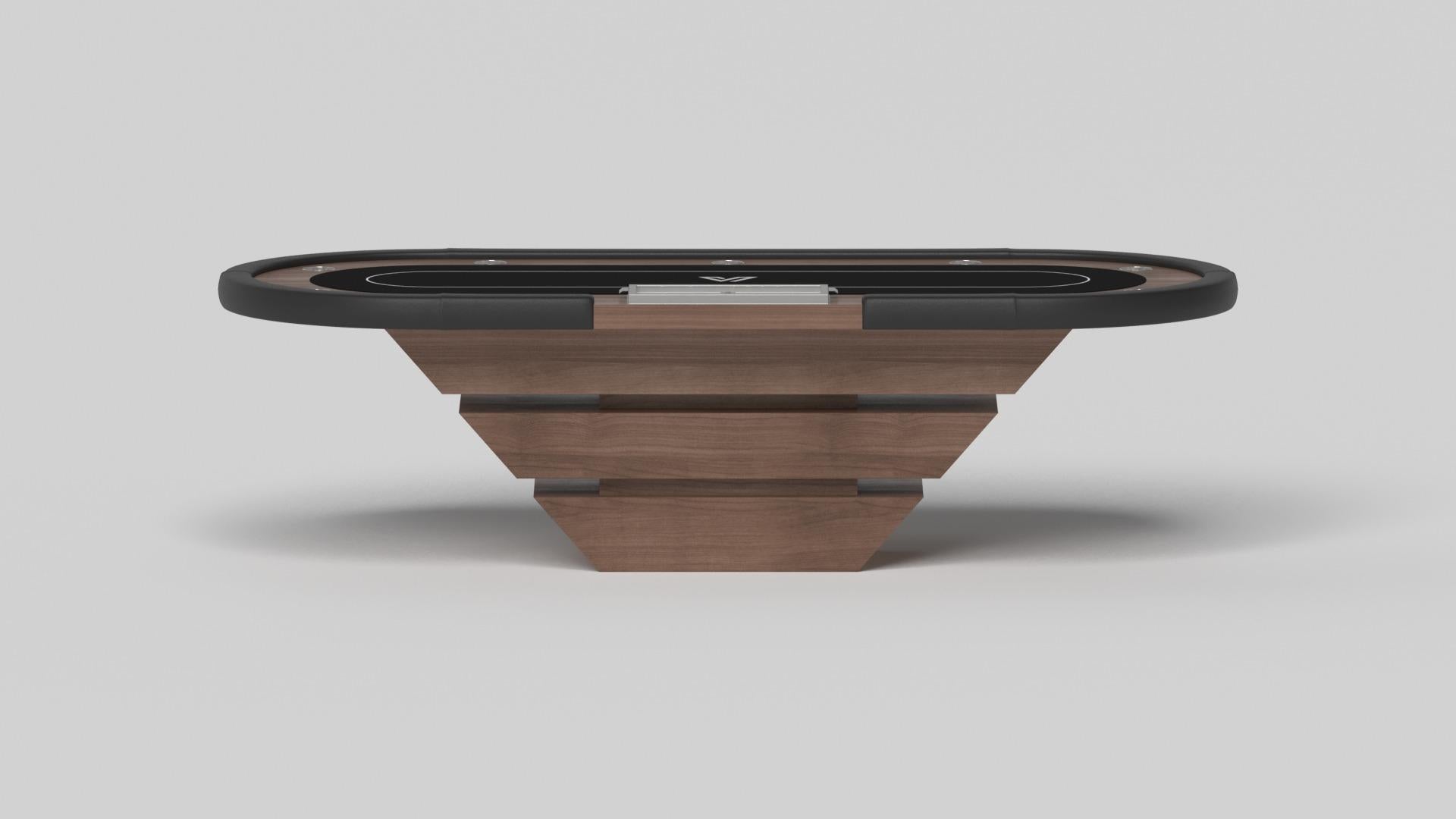 American Elevate Customs Louve Poker Tables / Solid Walnut Wood in 8'8