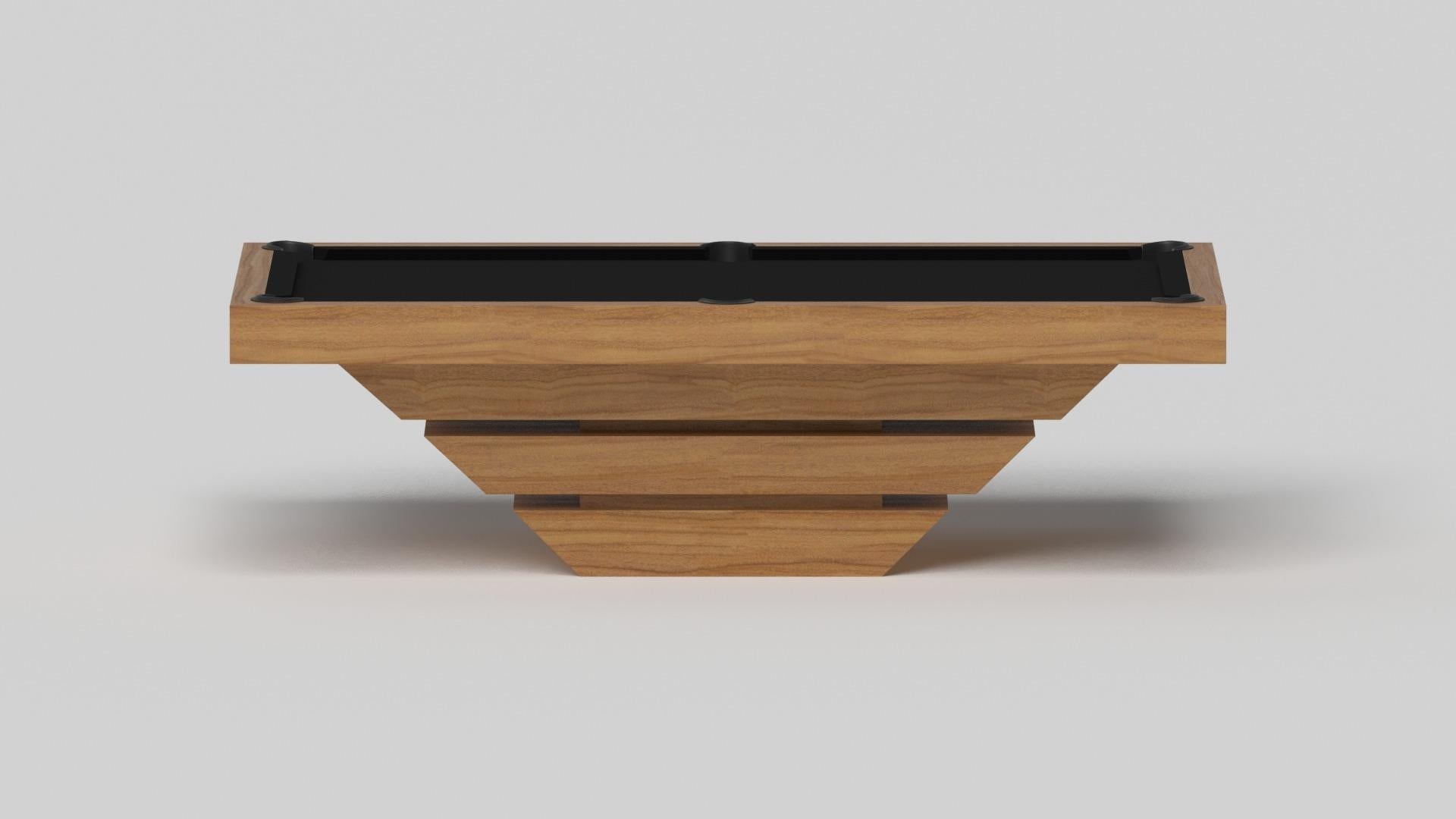 Américain Elevate Customs Louve Pool Table / Solid Teak Wood in 8.5' - Made in USA en vente