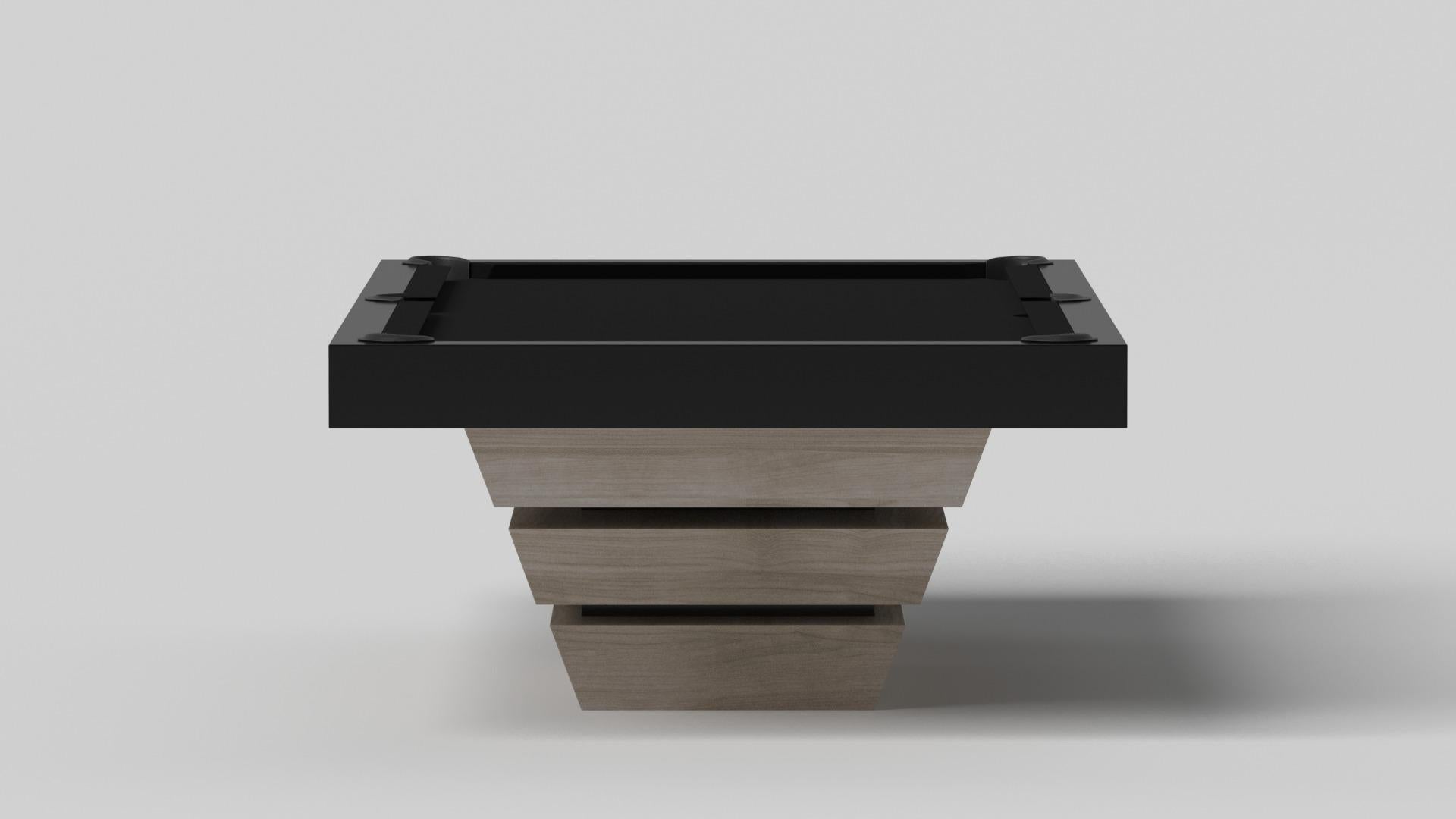 Modern Elevate Customs Louve Pool Table / Solid White Oak Wood in 9' - Made in USA For Sale