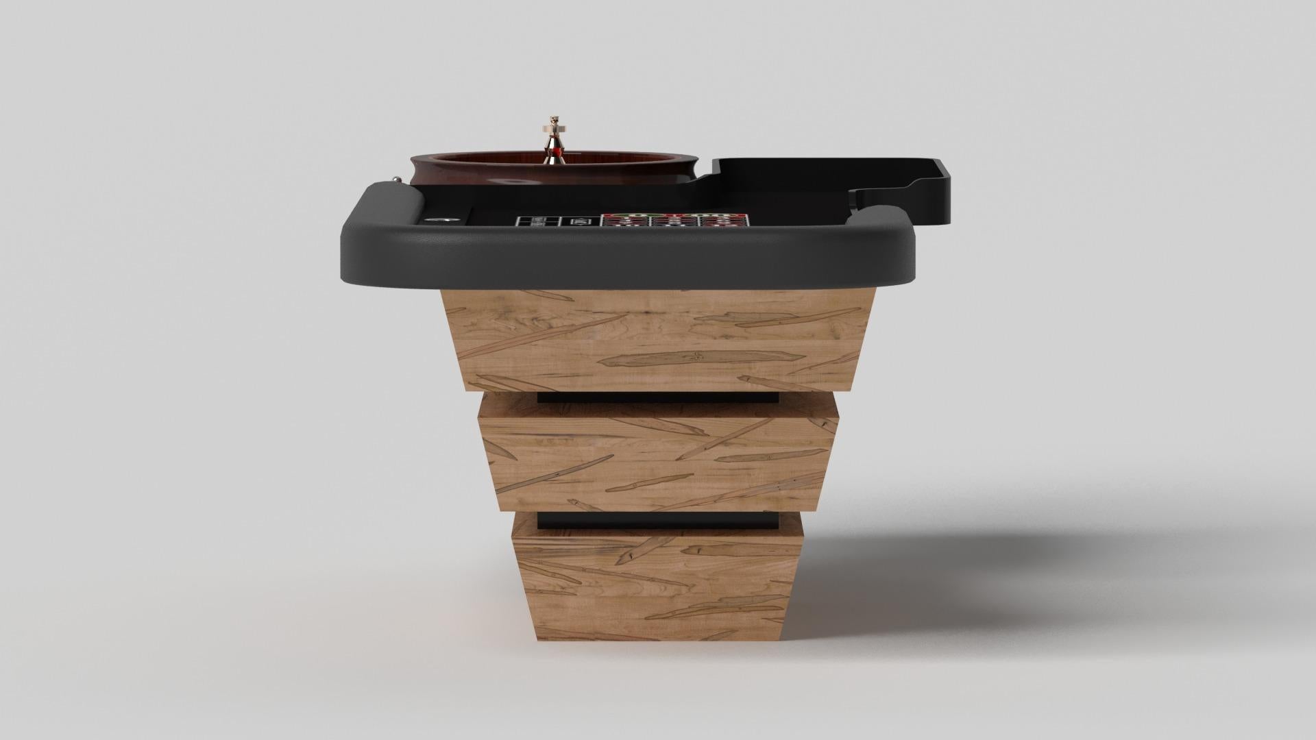 Moderne Elevate Customs tables Louve Roulette / Bois d'érable bouclé massif de 8'2