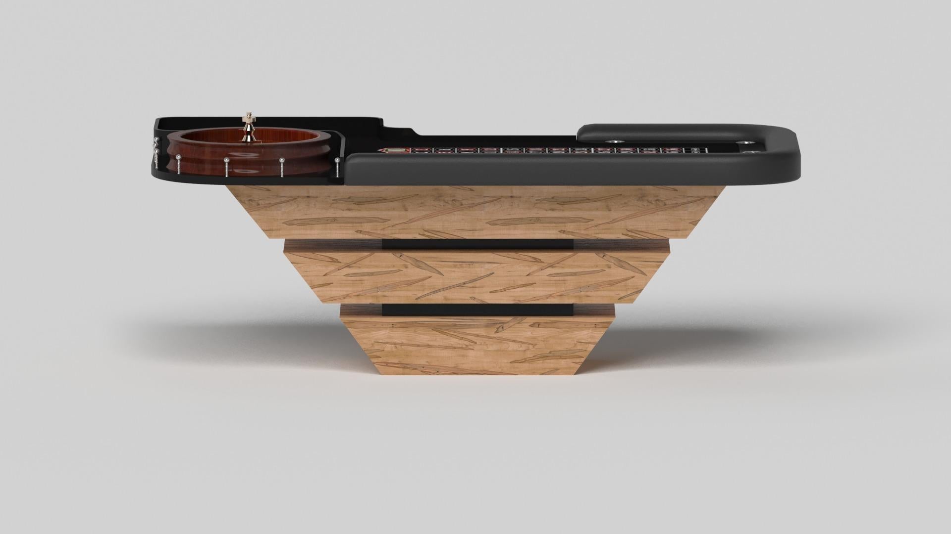 Américain Elevate Customs tables Louve Roulette / Bois d'érable bouclé massif de 8'2