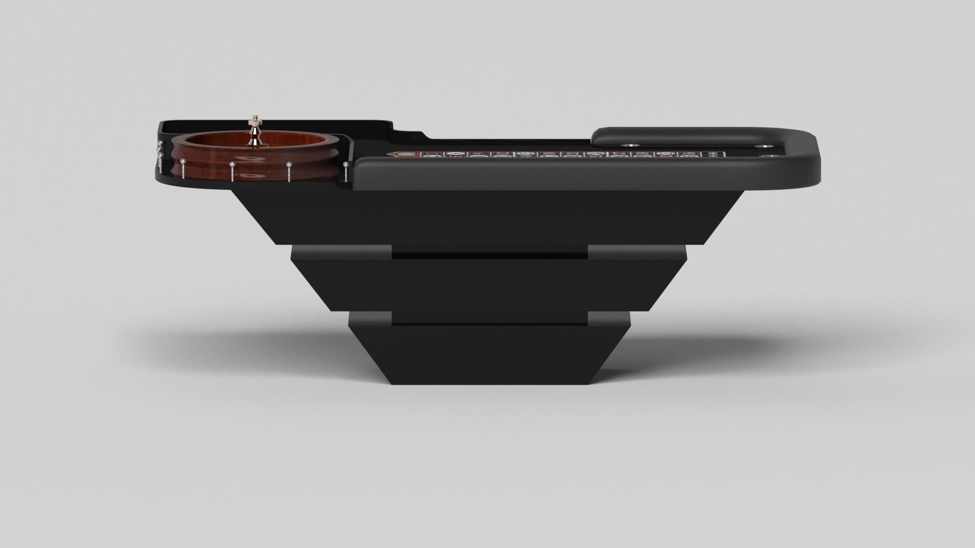 American Elevate Customs Louve Roulette Tables / Solid Pantone Black Color in 8'2