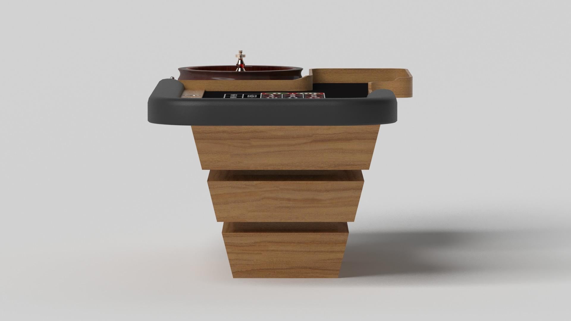 Modern Elevate Customs Louve Roulette Tables / Solid Teak Wood in 8'2