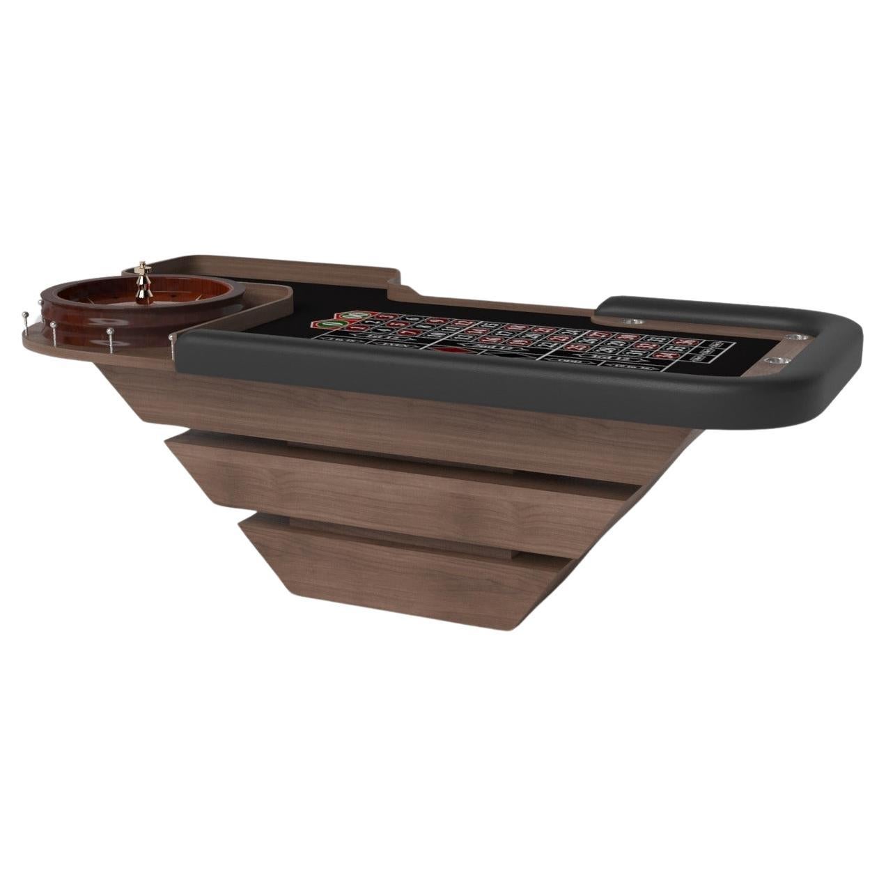 Elevate Customs Louve Roulette Tables / Solid Walnut Wood in 8'2" - Made in USA For Sale