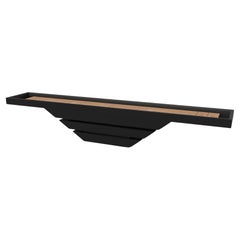Elevate Customs Louve Shuffleboard Tables /Solid Pantone Black Color in 16' -USA