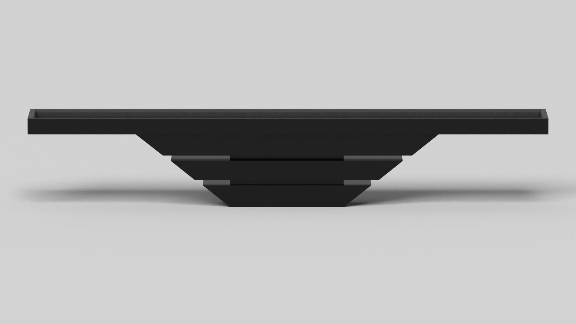 American Elevate Customs Louve Shuffleboard Tables / Solid Pantone Black Color in 9' -USA For Sale