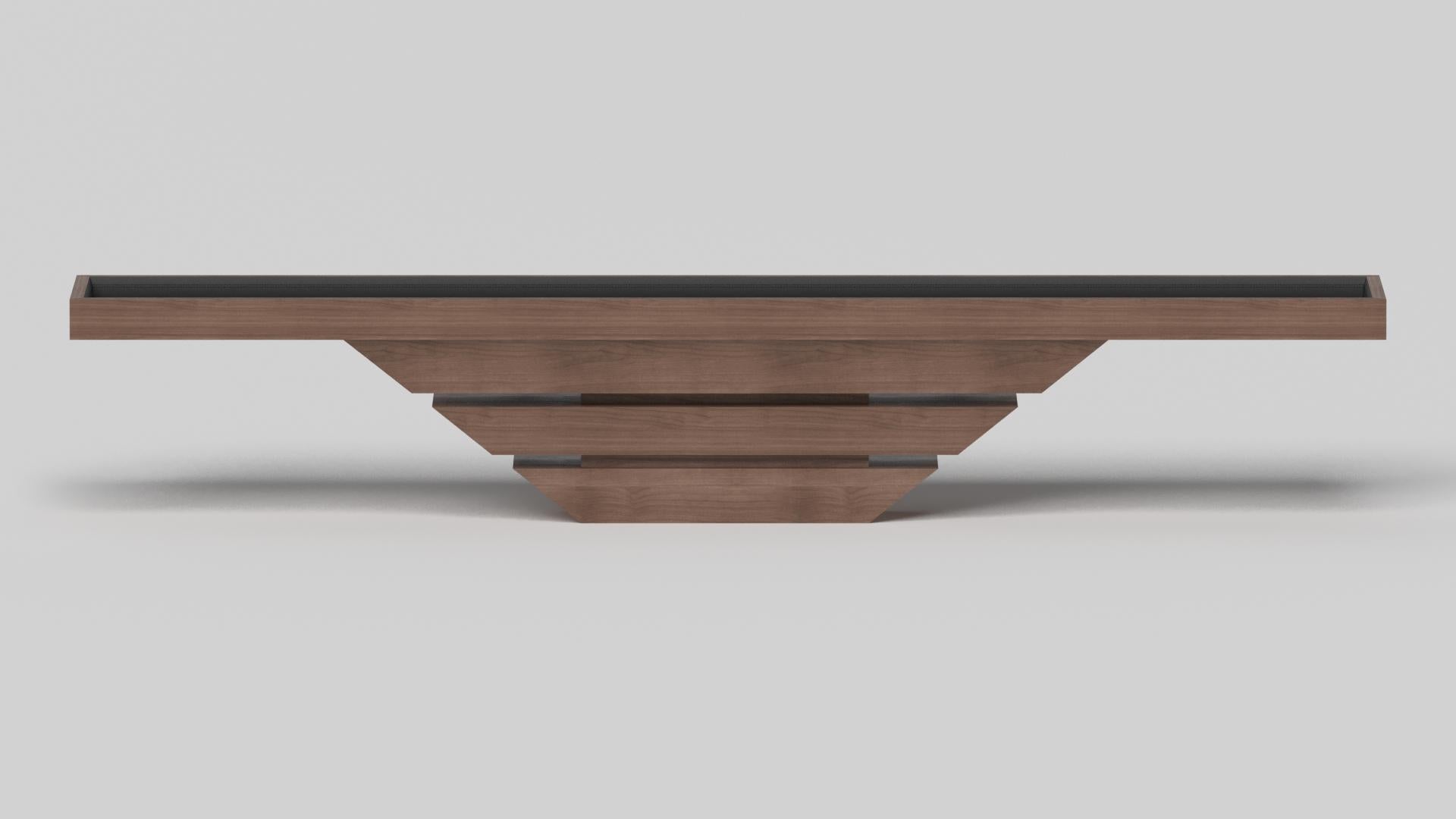 American Elevate Customs Louve Shuffleboard Tables / Solid Walnut Wood in 9' - USA For Sale