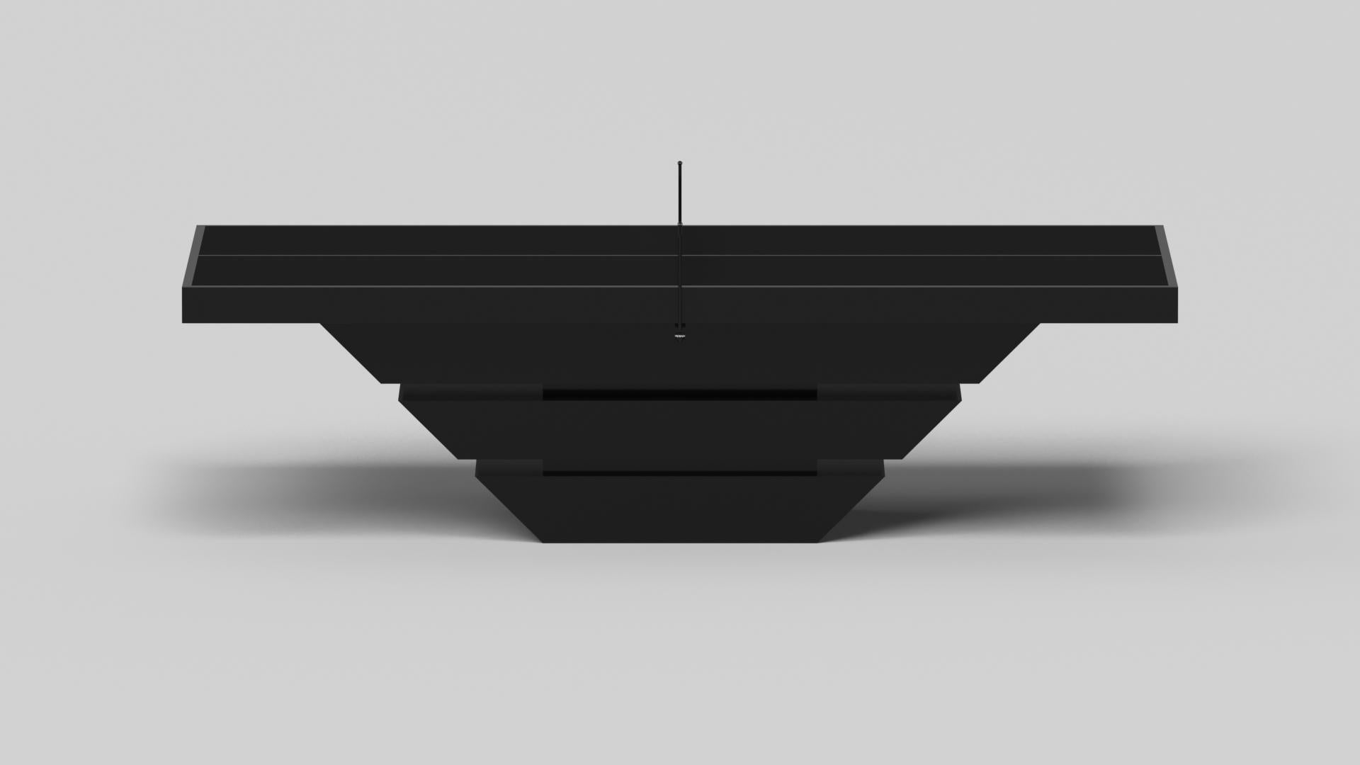 American Elevate Customs Louve Tennis Table /Solid Pantone Black Color in 9' -Made in USA For Sale