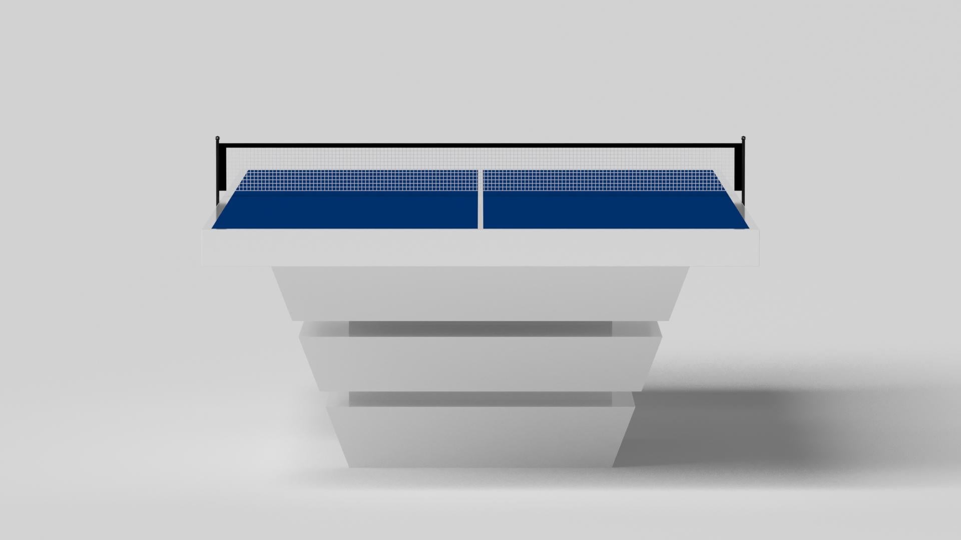 Elevate Customs Louve Tennistisch /Solid Pantone Weiß Farbe in 9' -Made in USA (Moderne) im Angebot