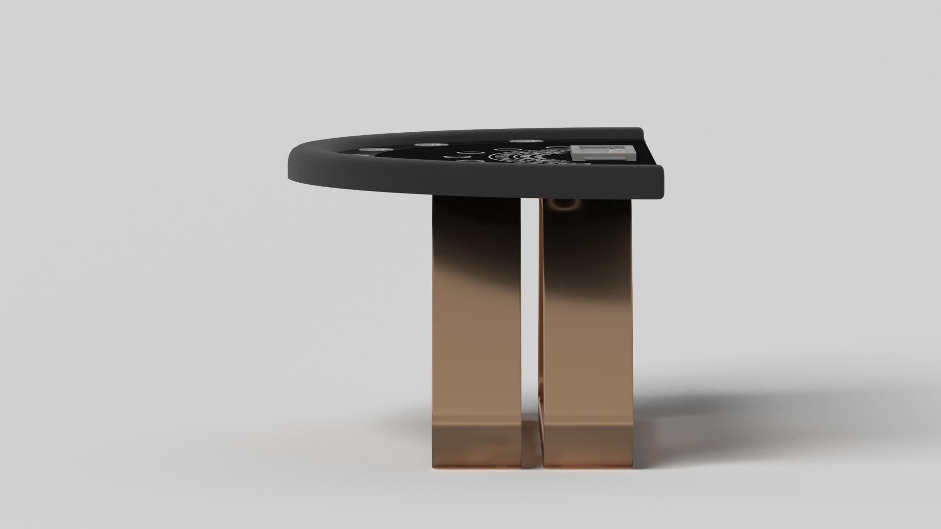 Modern Elevate Customs Luge Black Jack Tables / Solid Brass Metal in 7'4