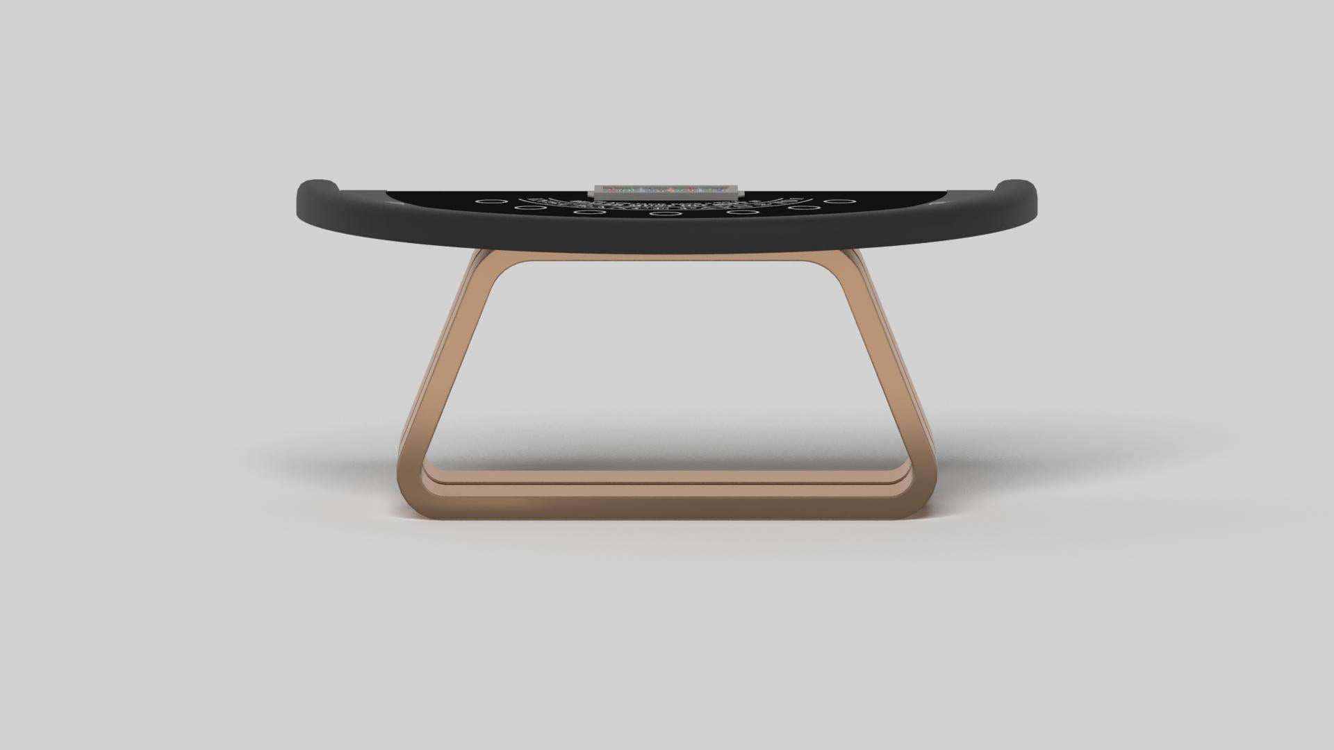 American Elevate Customs Luge Black Jack Tables / Solid Brass Metal in 7'4