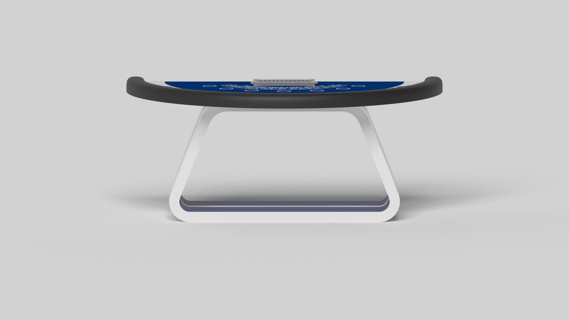 American Elevate Customs Luge Black Jack Tables / Solid Pantone White Color in 7'4