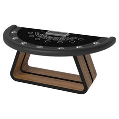 Elevate Customs Luge Black Jack Tables / Bois de teck massif en 7'4" - Fabriqué aux États-Unis