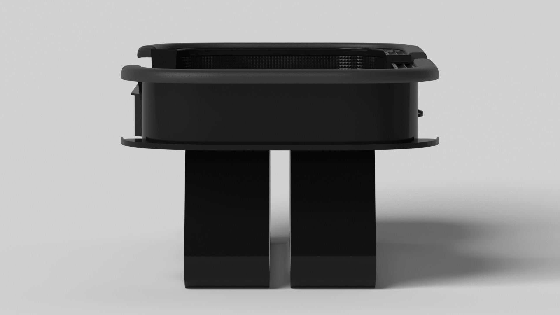 Modern Elevate Customs Luge Craps Tables/Solid Pantone Black Color in 9'9