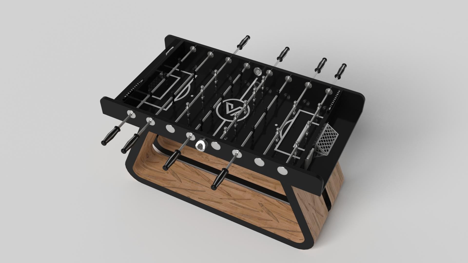 American Elevate Customs Luge Foosball Tables / Solid Curly Maple Wood in 5' -Made in USA For Sale