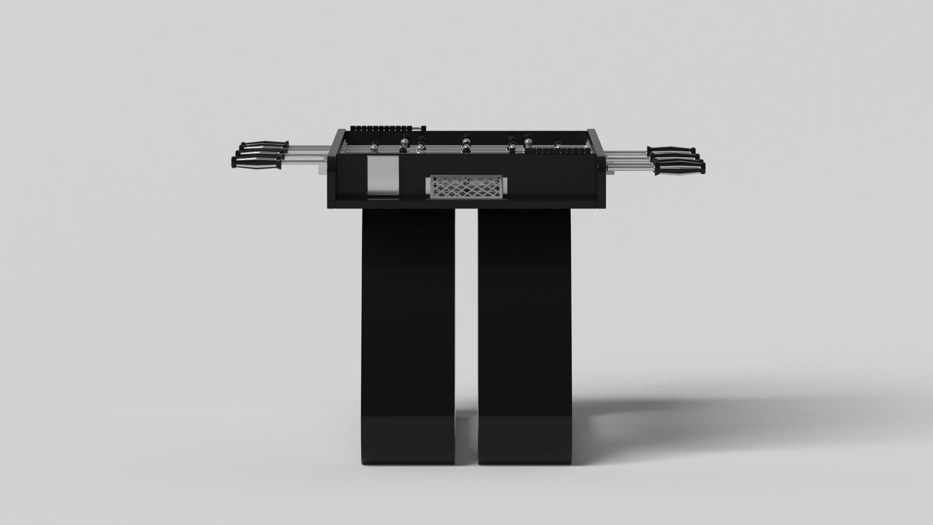 Modern Elevate Customs Luge Foosball Tables/Solid Pantone Black Color in 5'-Made in USA For Sale