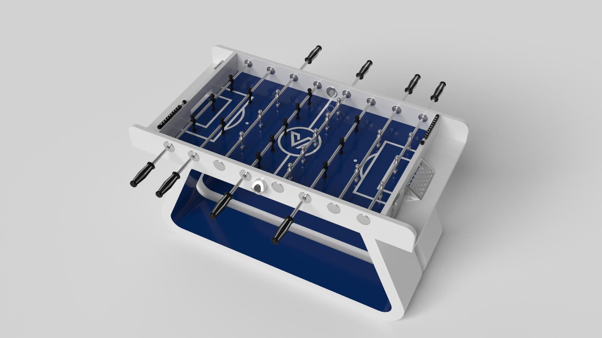 American Elevate Customs Luge Foosball Tables/Solid Pantone White Color in 5'-Made in USA For Sale