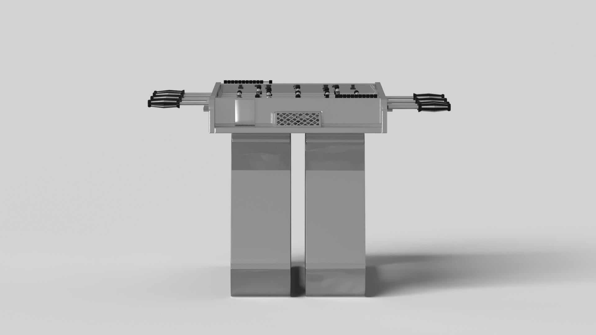 Moderne Elevate Customs Luge Foosball Tables / Acier inoxydable en 5' - Fabriqué aux États-Unis en vente