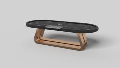 Elevate Customs Luge Poker Tables / Solid Brass Metal in 8'8" - Made in USA