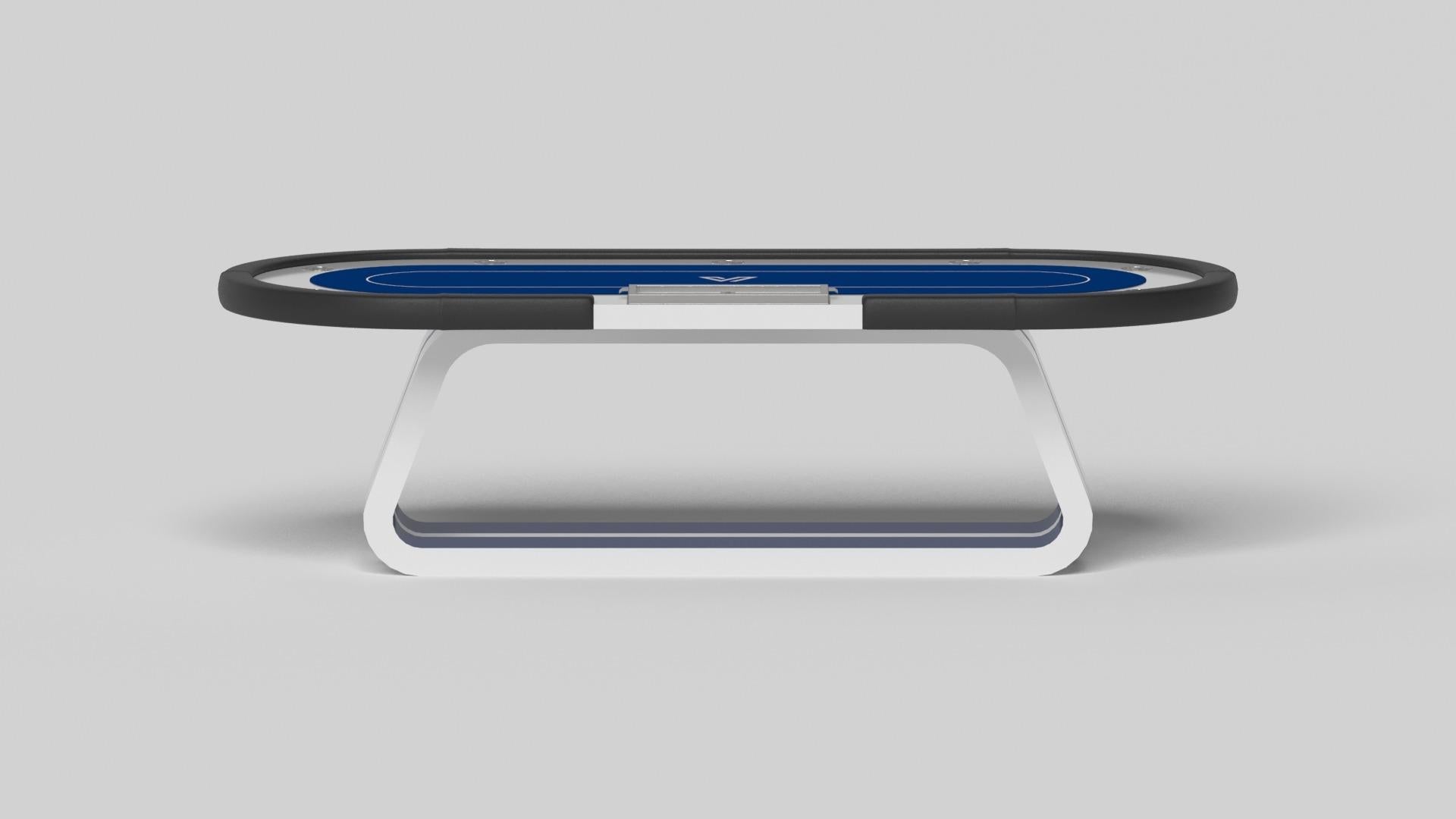 Américain Tables de poker Luge Customs / Couleur blanche Pantone massif en 8'8