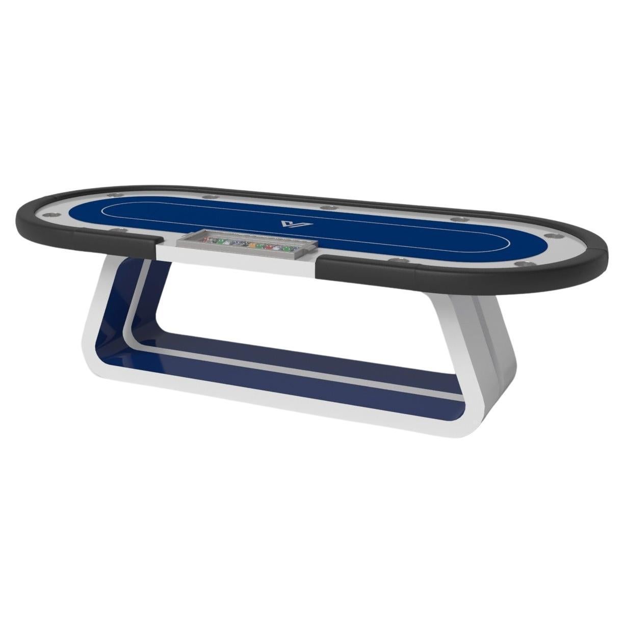 Elevate Customs Luge Poker Tables / Solid Pantone White Color in 8'8" - USA